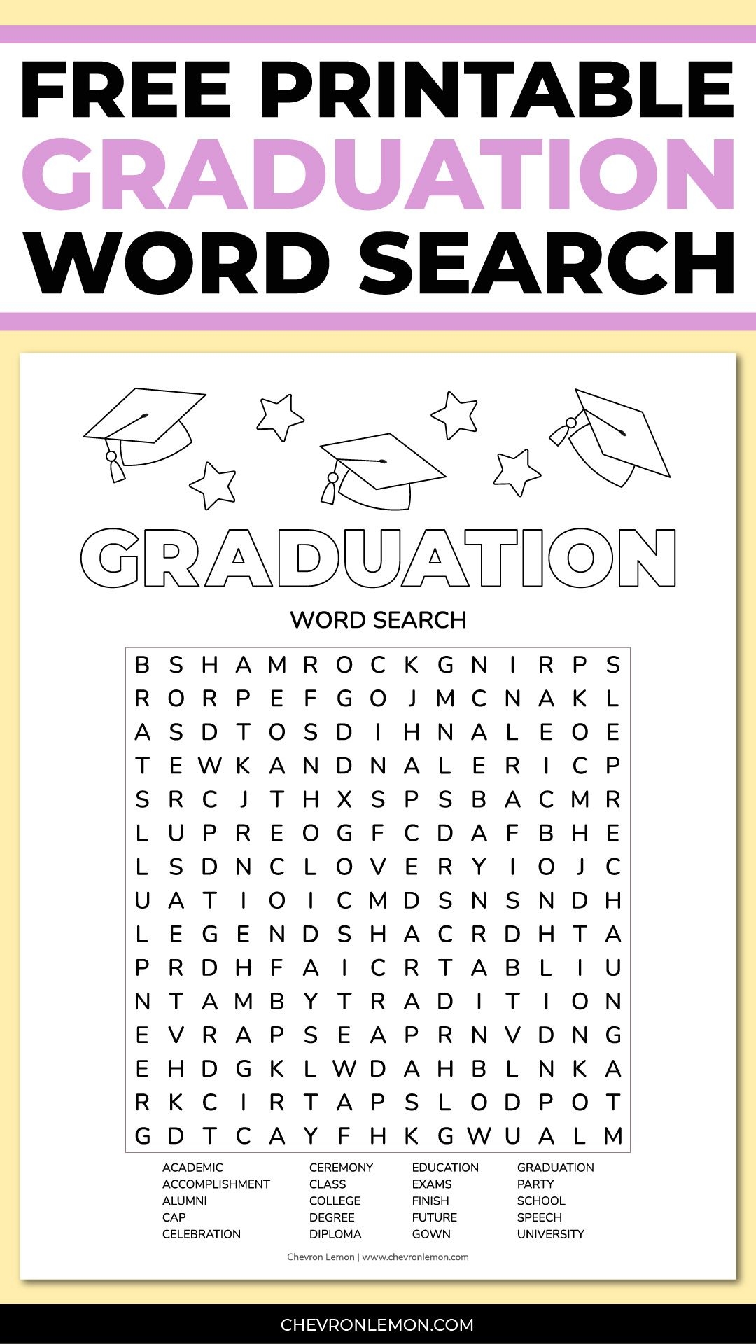 Graduation Word Search Free Printable Word Search Maker