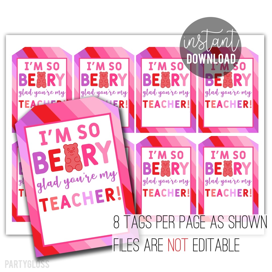 Gummy Bear Teacher Appreciation Printable