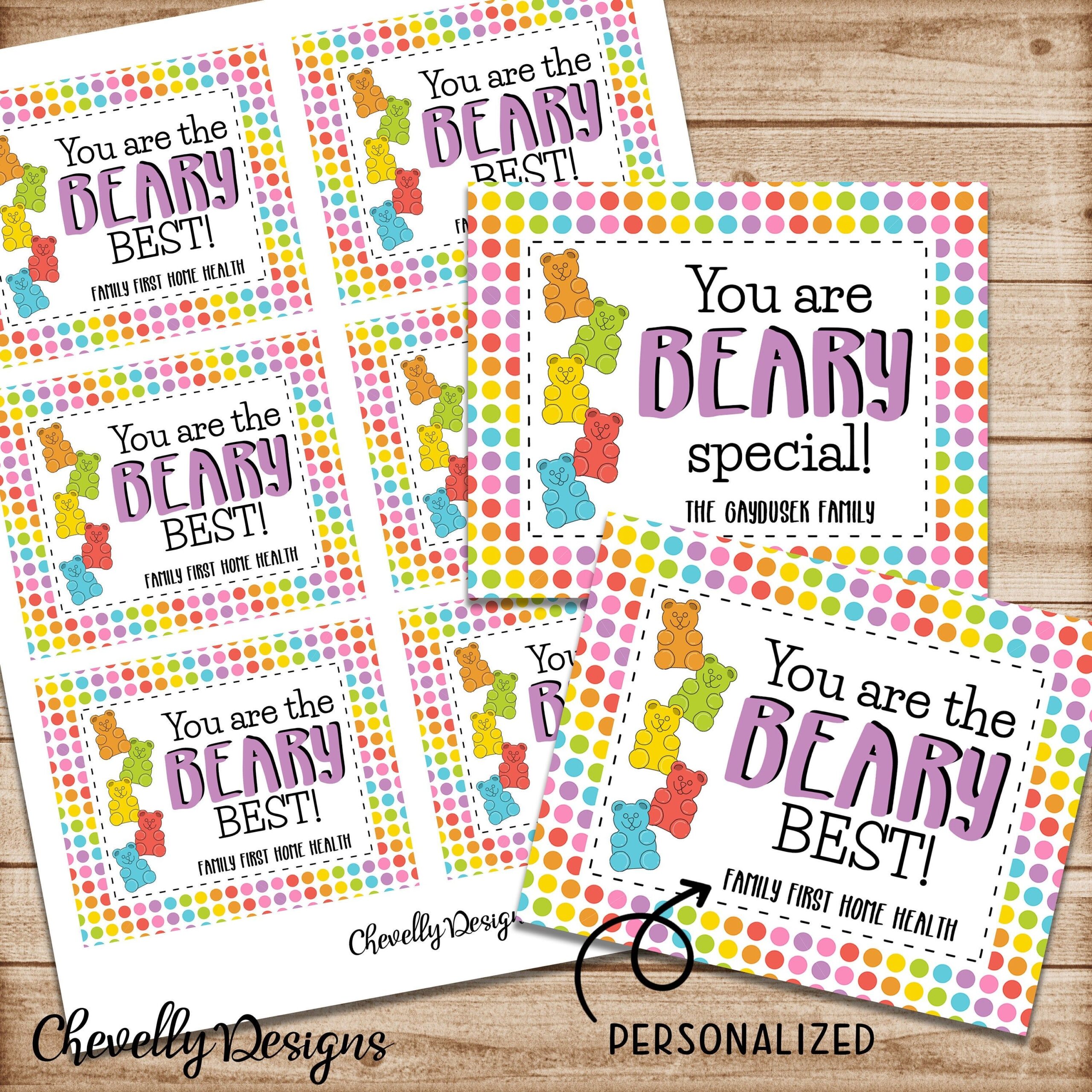 Gummy Bear Teacher Appreciation Printable