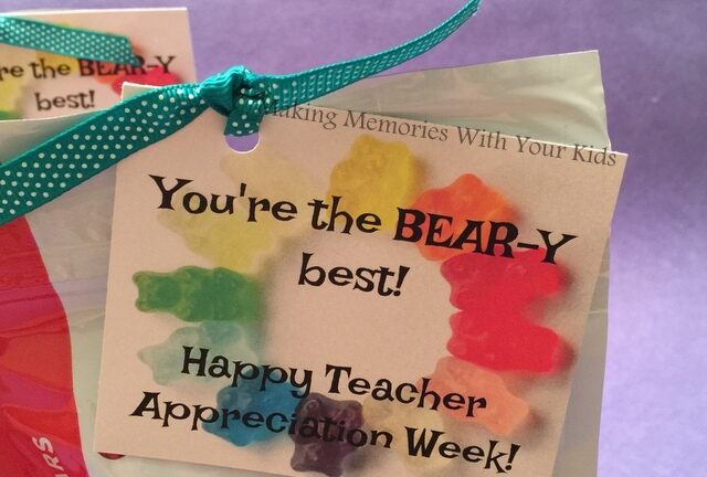 Gummy Bear Teacher Appreciation Printable