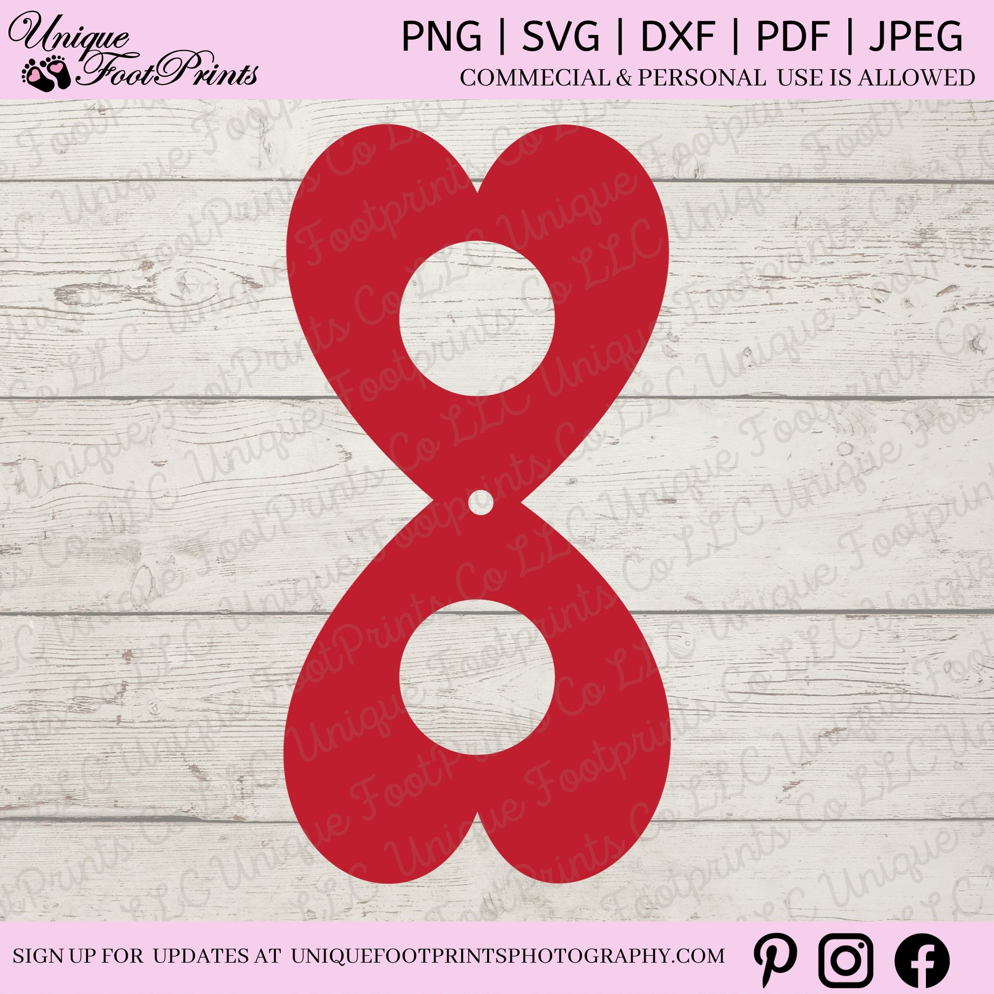Heart Lollipop Holder Template DIGITAL Cut File Valentine S Day