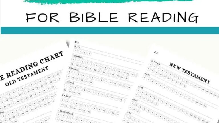 Homeschool Bible Reading Tracker Free Printable