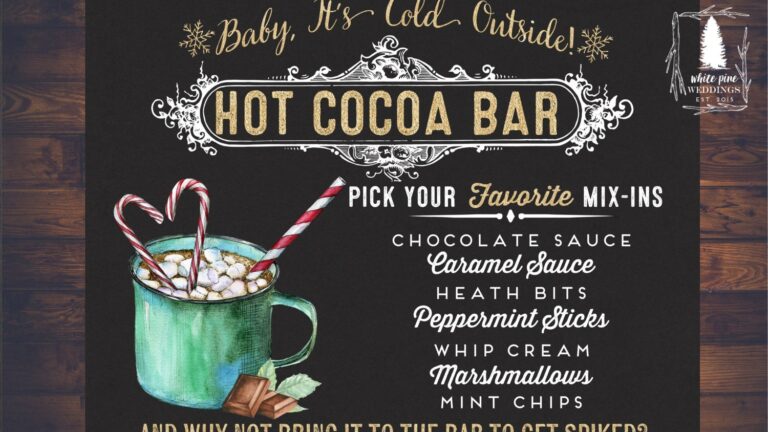 Hot Cocoa Bar Sign Printable