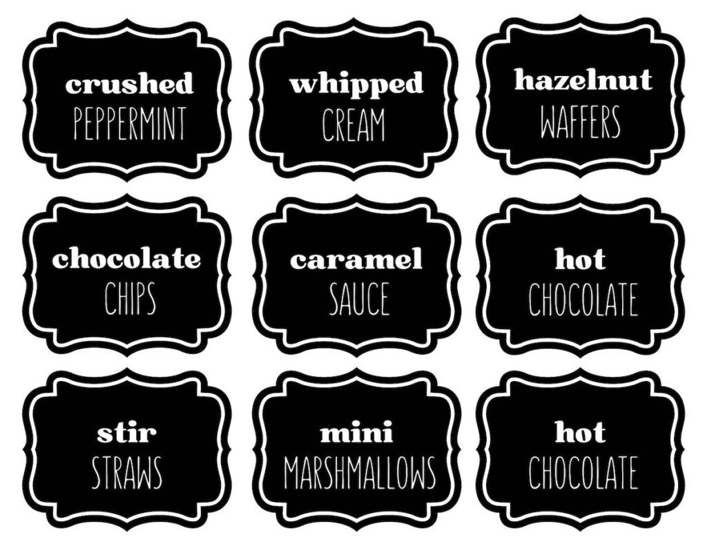 Hot Cocoa Bar Station Free Printables Perfect For Your Holiday Party