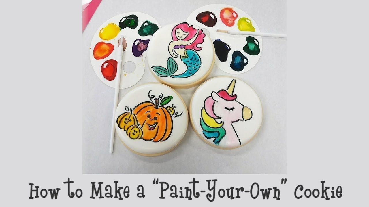 How To Make A Paint Your Own Cookie YouTube Paint Cookies Cookie