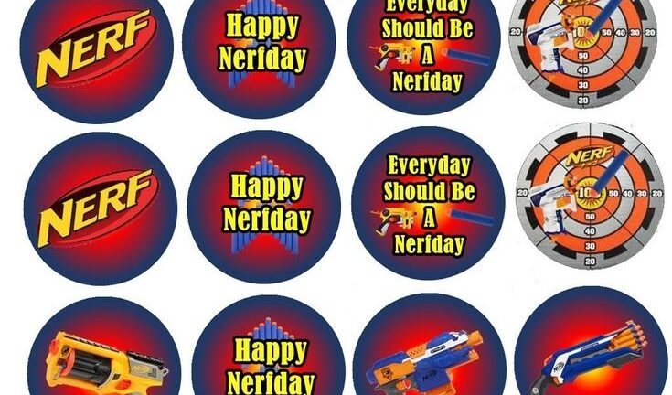 Https Www Ebay Itm Nerf Edible Image Cookie Or Cupcake Toppers