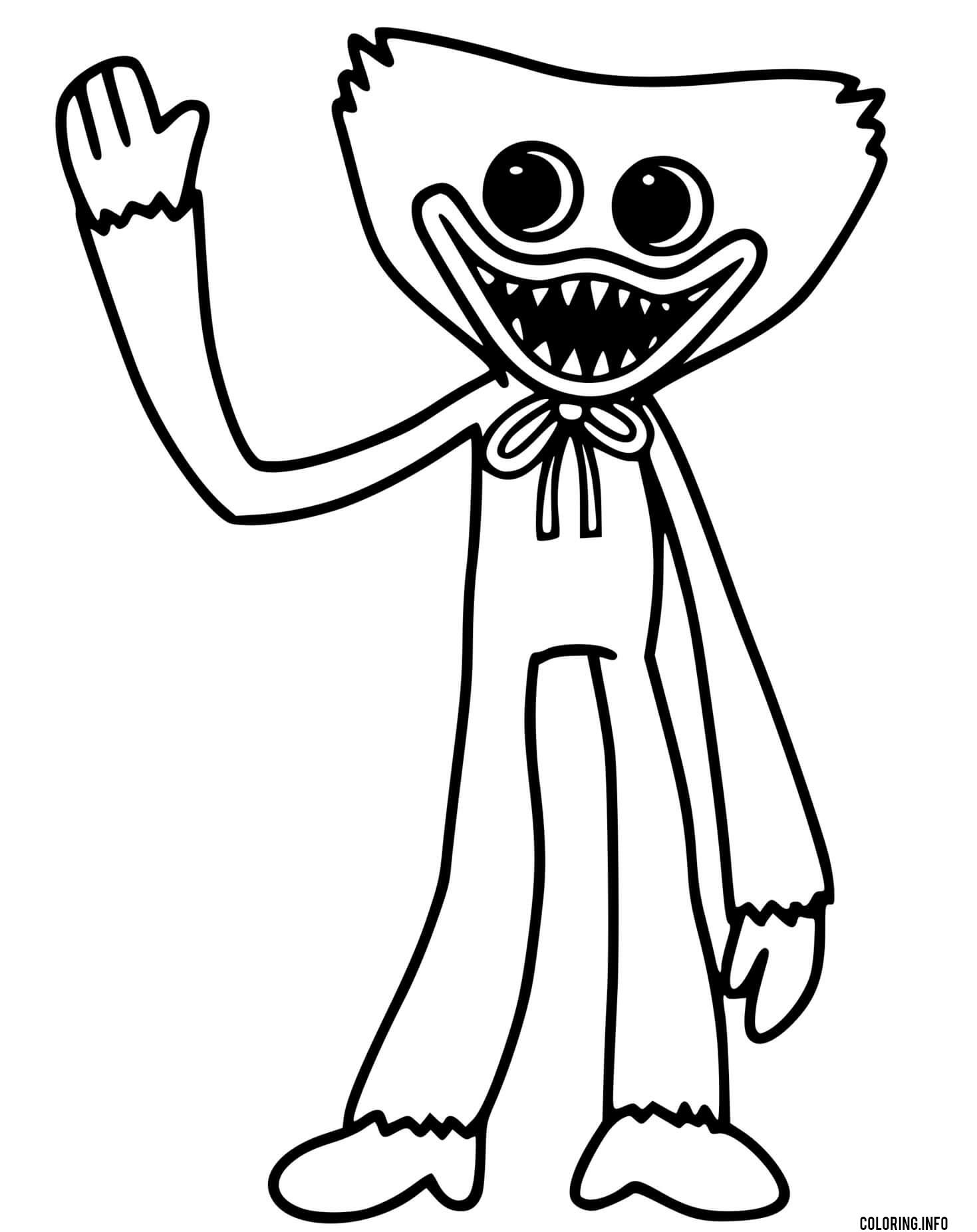 Huggy Wuggy Coloring Page Printable