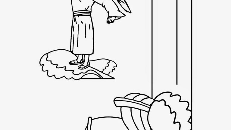 Jesus Water Crafts Walking Walks Coloring Story Kids Bible Preschool
