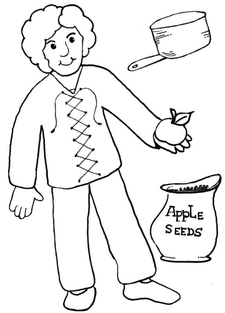 Johnny Appleseed 1 Coloring Page Free Printable Coloring Pages For Kids