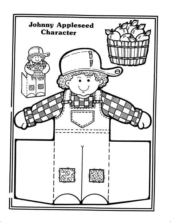 Free Printable Johnny Appleseed Coloring Pages