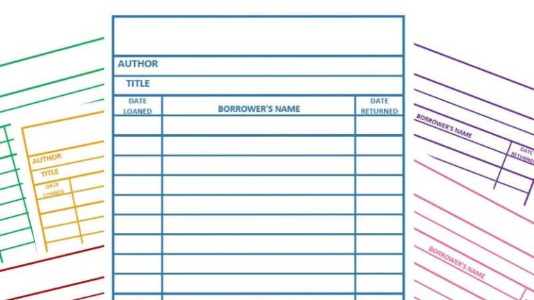 Library Cards Printable Library Checkout Library Card Classroom Library