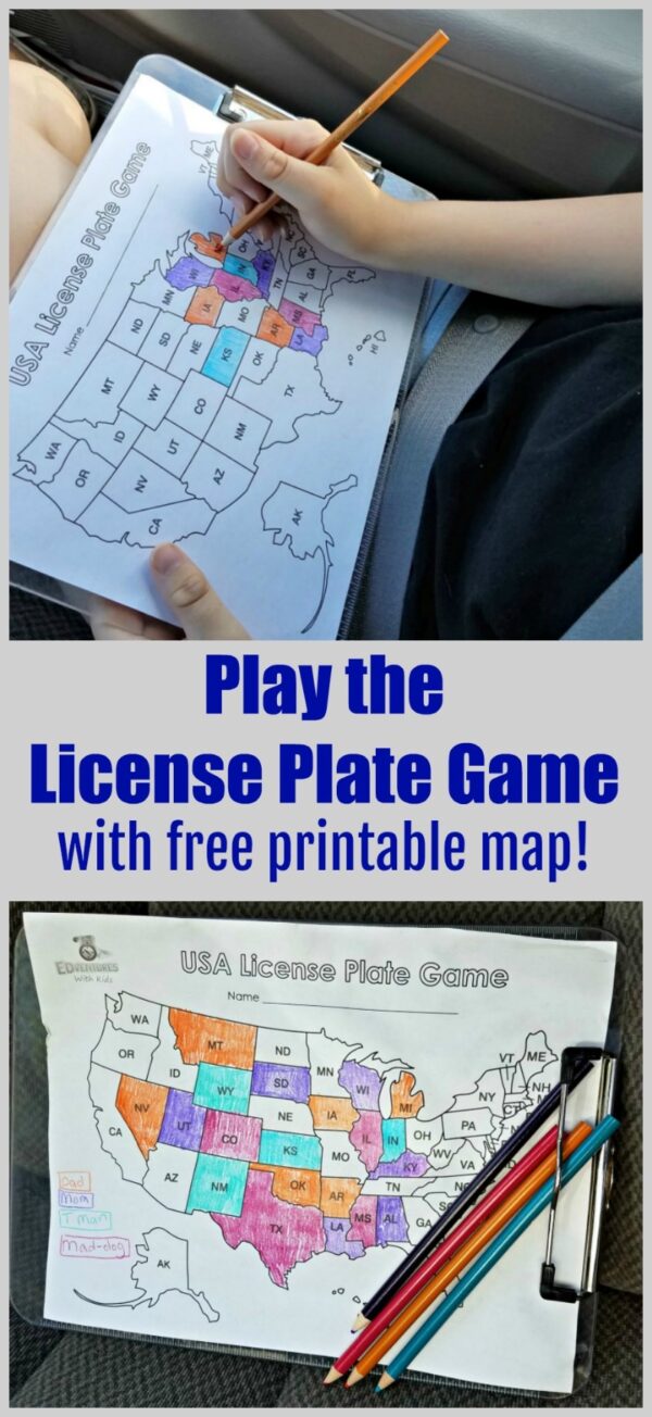 License Plate Game Printable Pdf