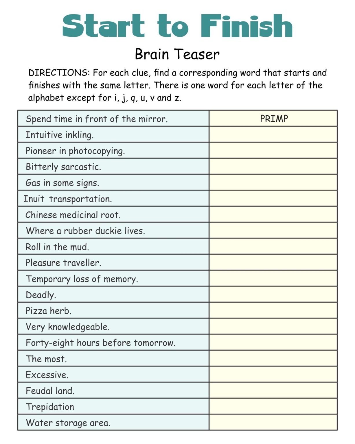 Free Printable Worksheets For Stroke Patients