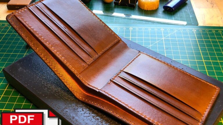 Mens Bifold Wallet Pattern Digital Template File Not The Actual Wallet