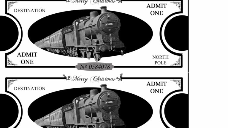 Mommy Will Play Polar Express Tickets Printables