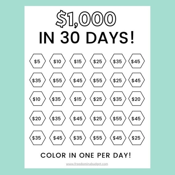 Savings Challenge Printable Pdf Free