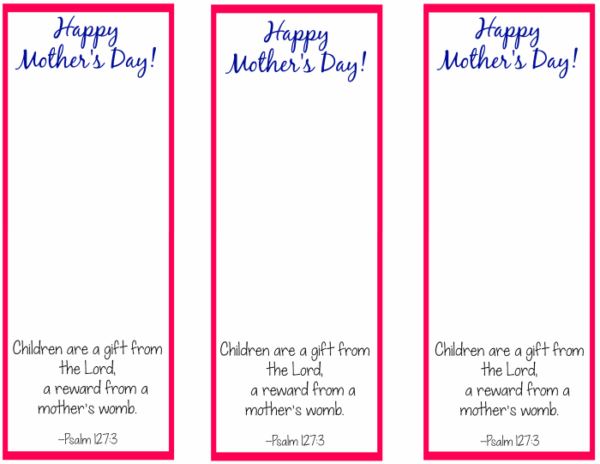 Mother’S Day Bookmarks Printable Free