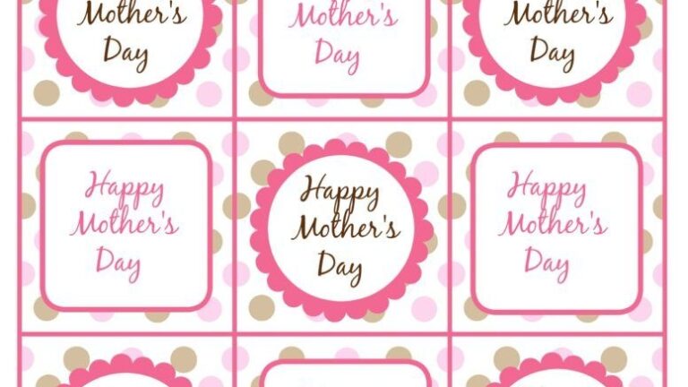 Mother S Day FREE Printable Gift Tags Or Cupcake Toppers Mother S Day