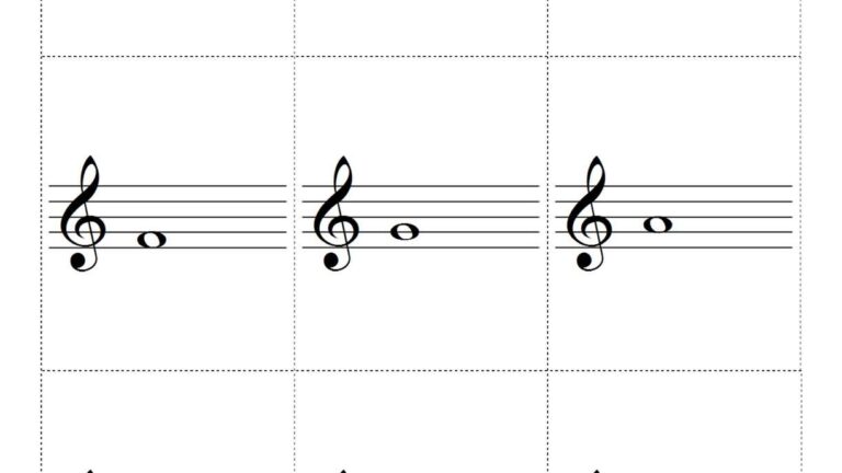 Music Notes Flash Cards Printable Printable Music