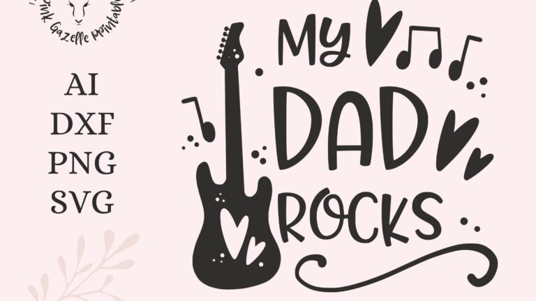 My Dad Rocks Free Printable