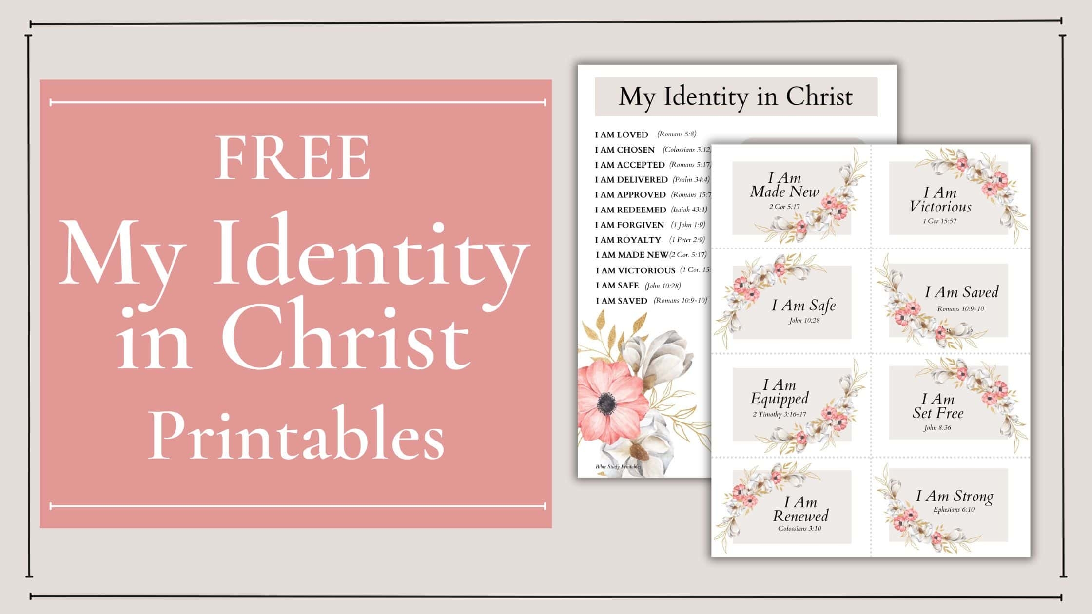 My Identity In Christ Printables