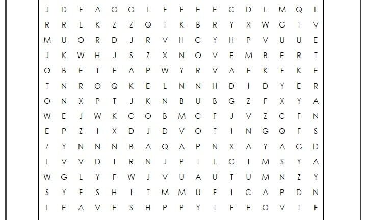 November Word Search Free Printable Word Search Maker