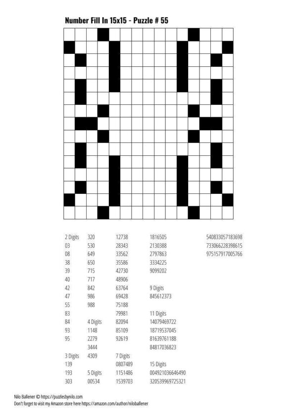 Fill It In Puzzles Printable