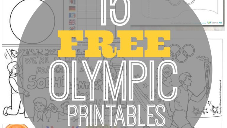 Olympic Word Search Free Printable