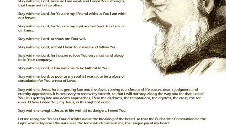 Padre Pio Prayer After Communion Printable
