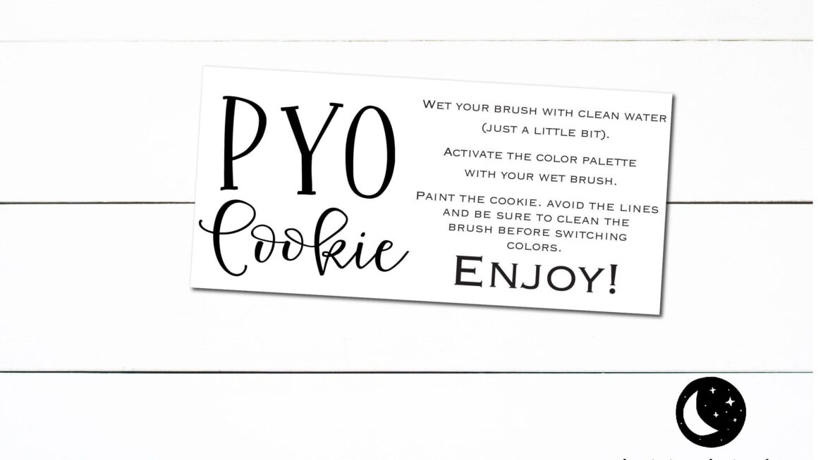 Paint Your Own Cookie Instructions Free Printable Printable New Year