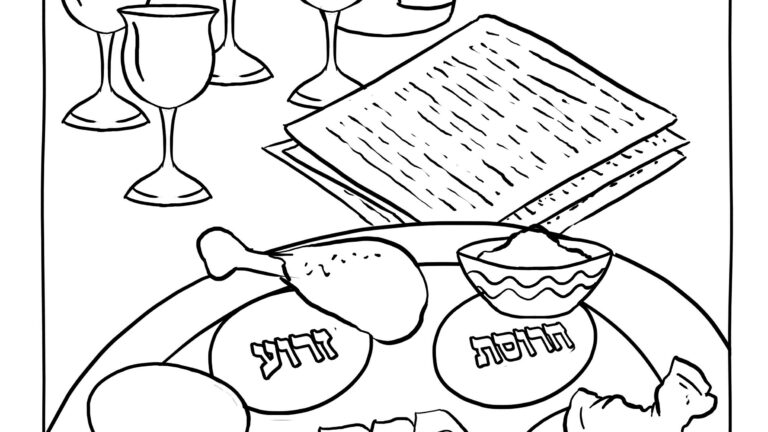 Passover Coloring Pages Free Printable Free Templates Printable