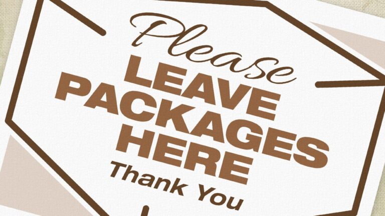 Please Leave Packages Here Printable Sign Shipping Items Drop Etsy