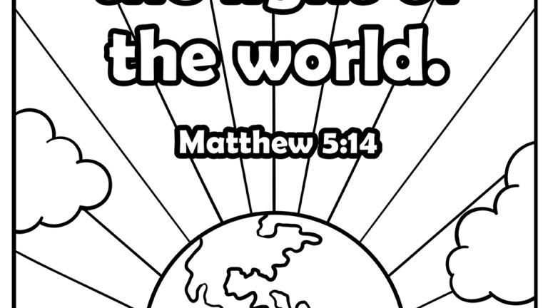 Printable Bible Coloring Pages With Verses