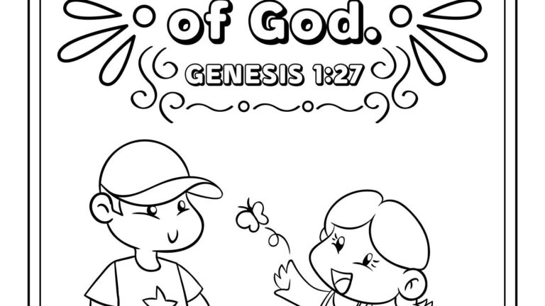 Printable Bible Verse Coloring Pages For Kids God Created Me Bible