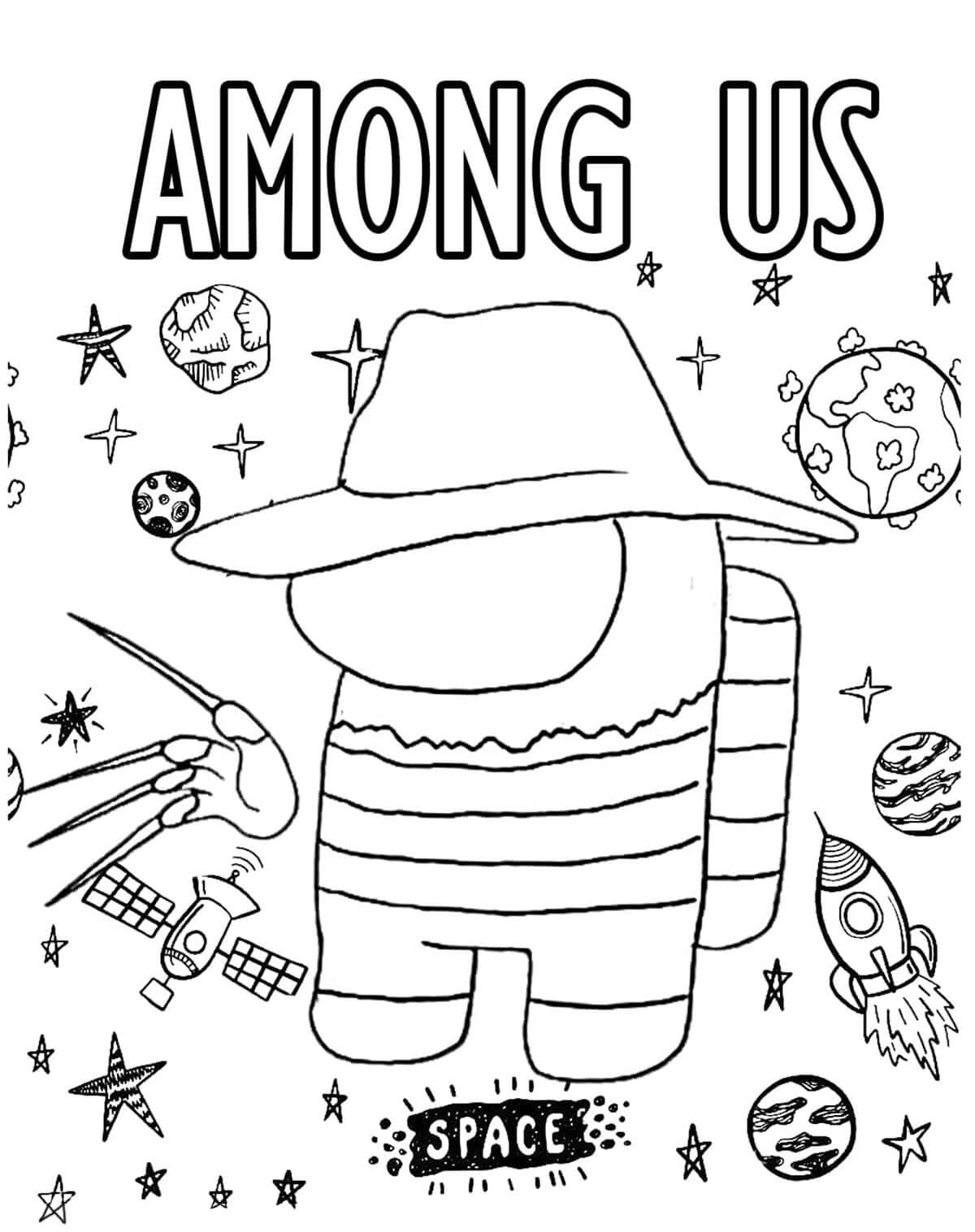 Among Us Coloring Pages Printable