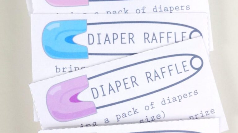 Printable Diaper Raffle Tickets Free
