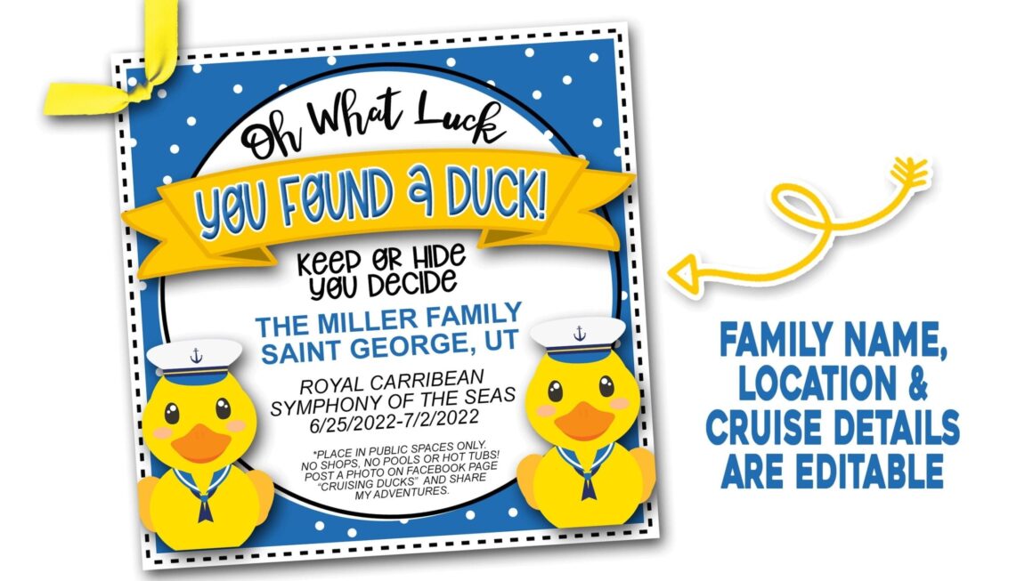 Printable Editable Free Printable Cruising Duck Tags Free Printable