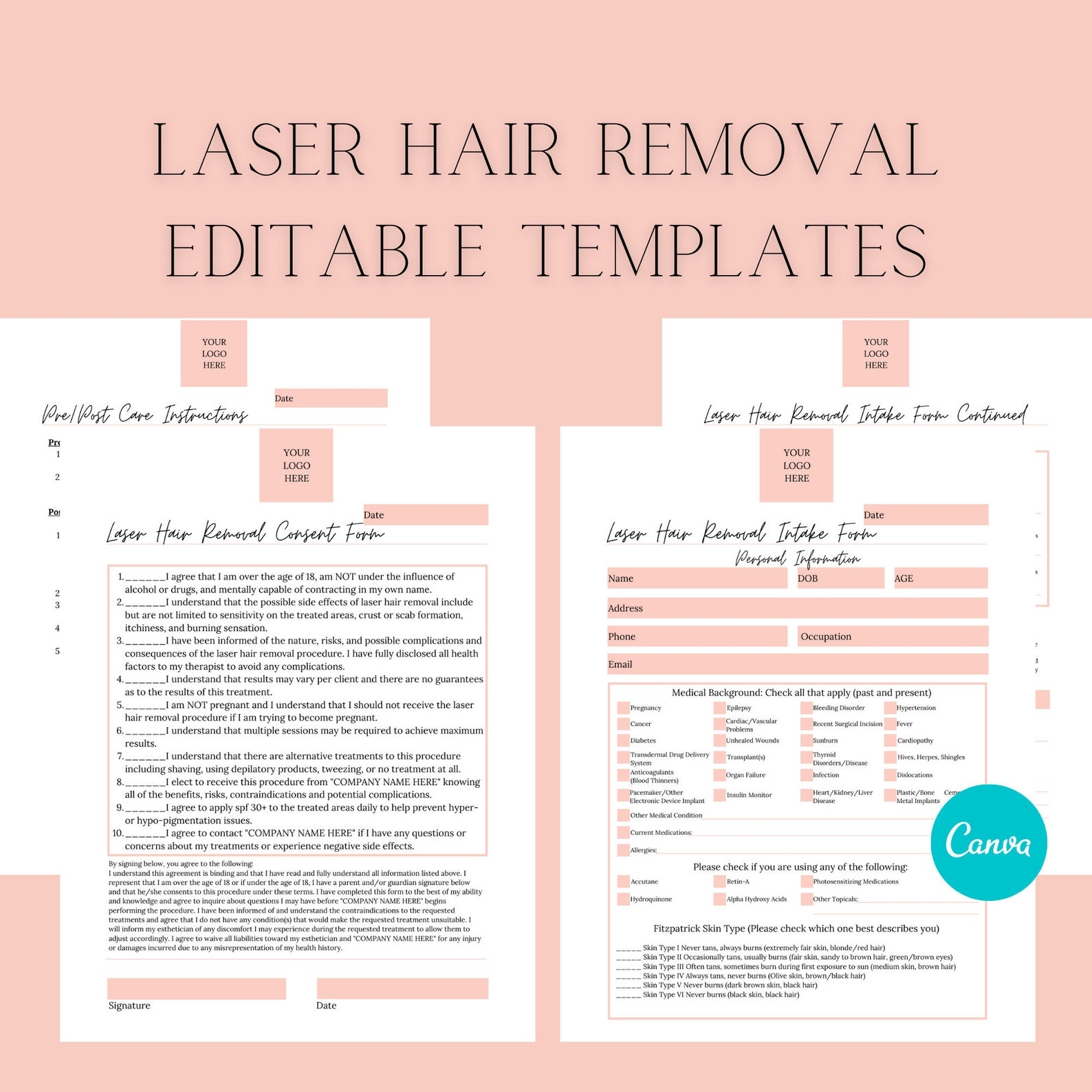 Printable Laser Hair Removal Treatment Record Form Fi Vrogue Co