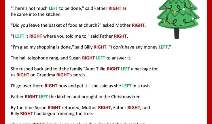 Printable Left Right Christmas Game Left Right Christmas Game Free