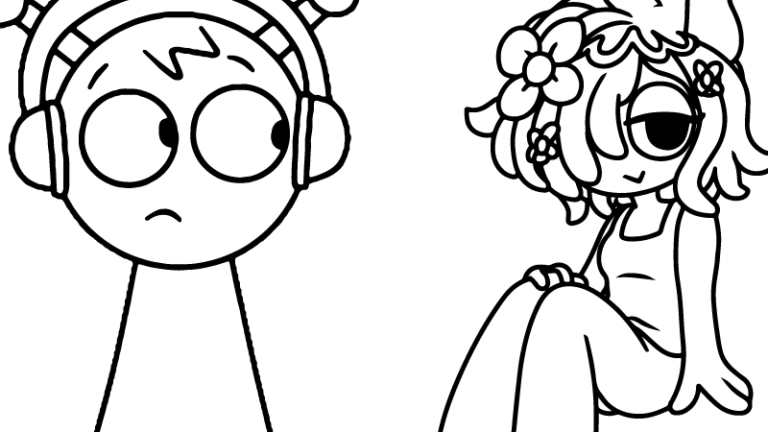 Printable Sprunki Coloring Page