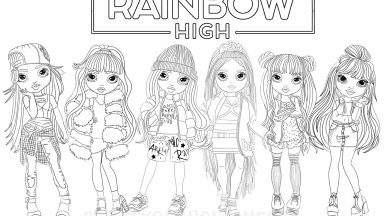 Rainbow High Coloring Pages Printable