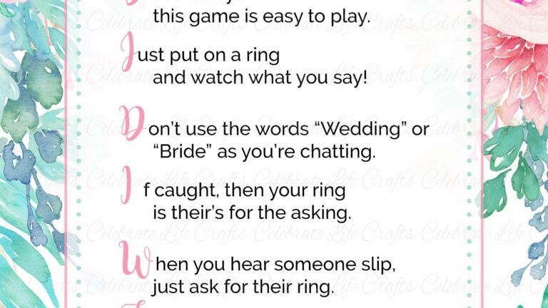 Ring Game Bridal Shower Free Printable Printable Templates Free