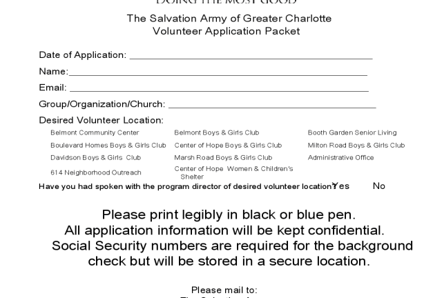 Salvation Army Donation Guide Printable Pdf