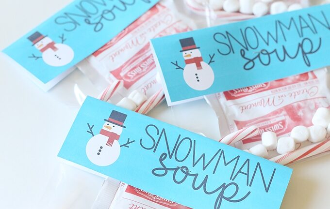 Snowman Soup Free Printable Bag Toppers