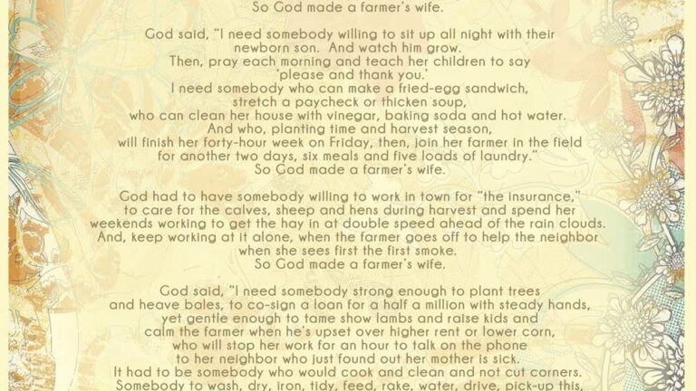 So God Made A Farmer Printable Poem Free Printable