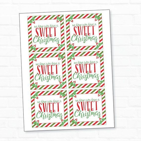 Sweet Neighbor Gift Tags For Christmas INSTANT DOWNLOAD By Lindi Haws