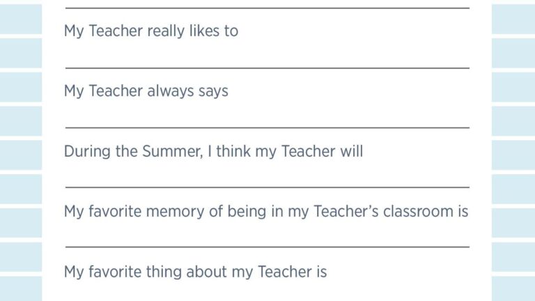 Teacher Questionnaire For Gifts Printable Printable New Year Banners