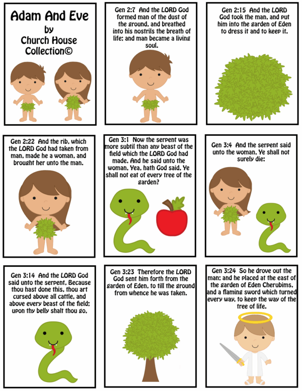 Adam And Eve Free Printables