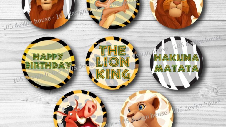 The Lion King Cupcake Toppers Printable 2 Cupcake Etsy Singapore
