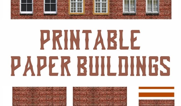 The Printable Paper Buildings Is Shown With Different Colors And Shapes